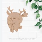 Snow Reindeer Pre Marked MDF Design 1