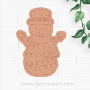 Snow Man Christmas Pre Marked MDF Design 1