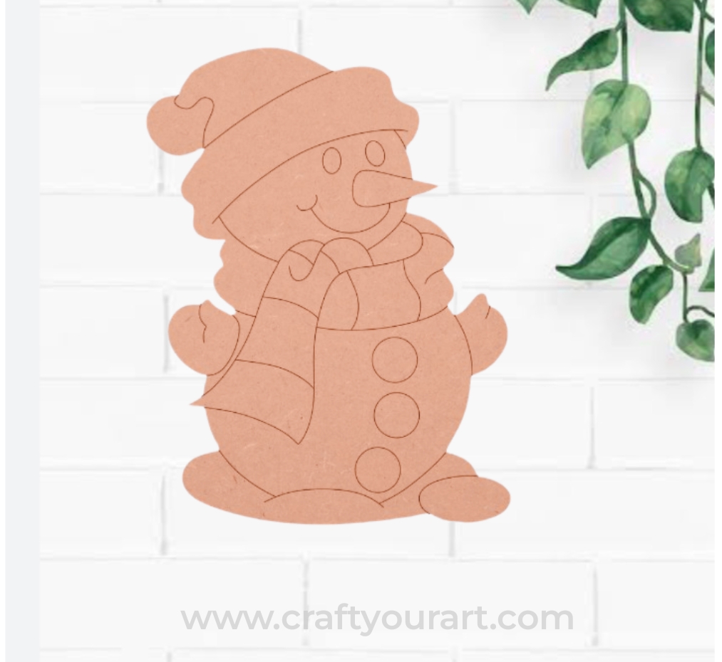 Snow Man Christmas Pre Marked MDF Design 6
