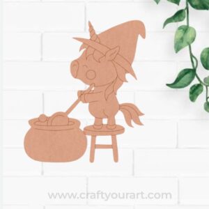 Halloween Unicorn Pre Marked MDF Design 1