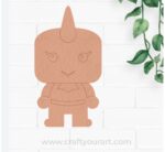 Unicorn Girl Cartoon Pre Marked MDF Design 1