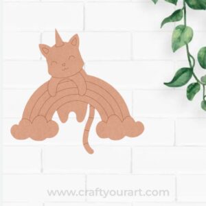 Rainbow Unicorn Pre Marked MDF Design 1