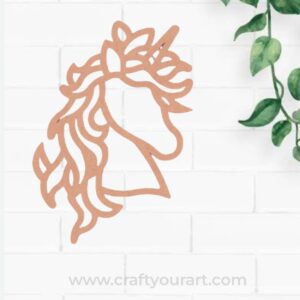 Unicorn Cutout MDF Design 1