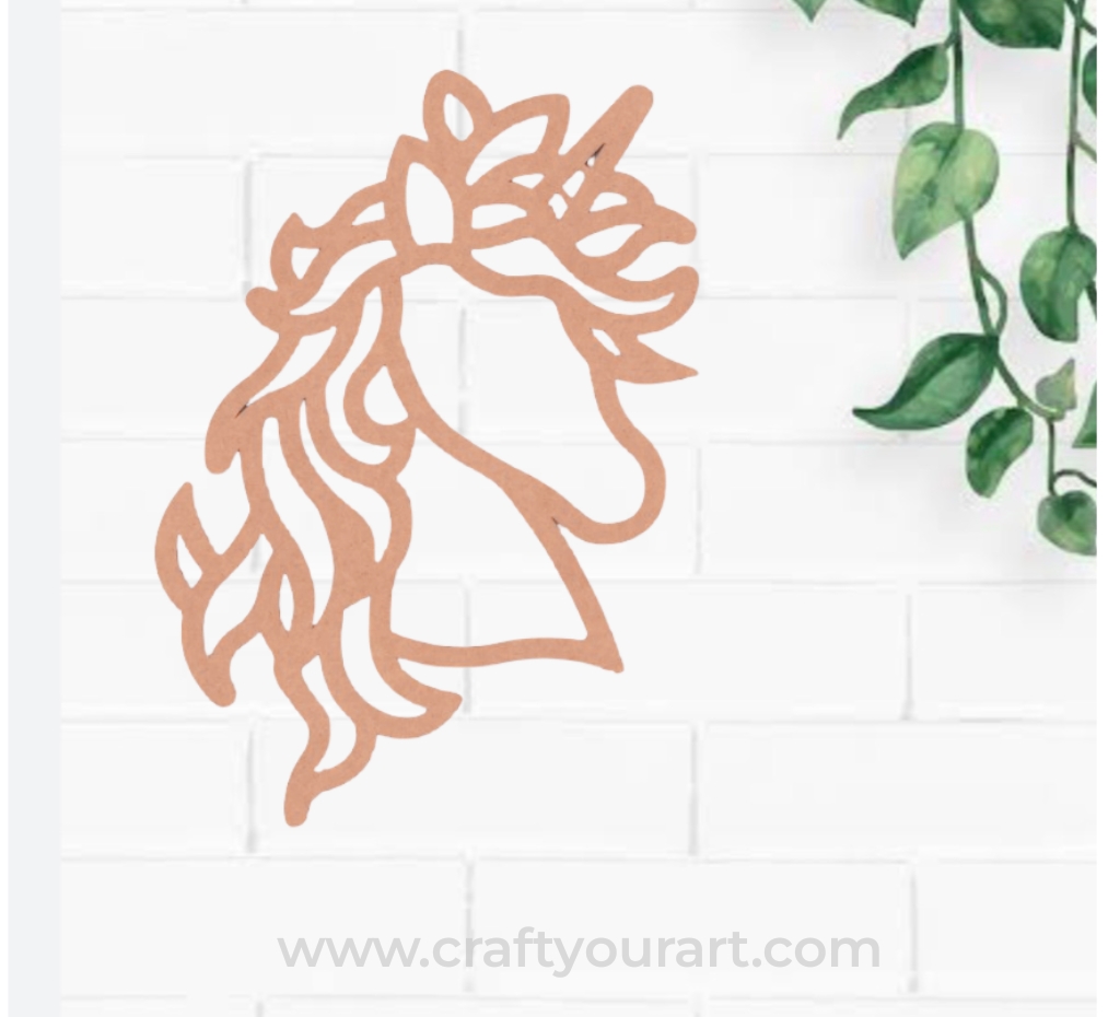 Unicorn Cutout MDF Design 1