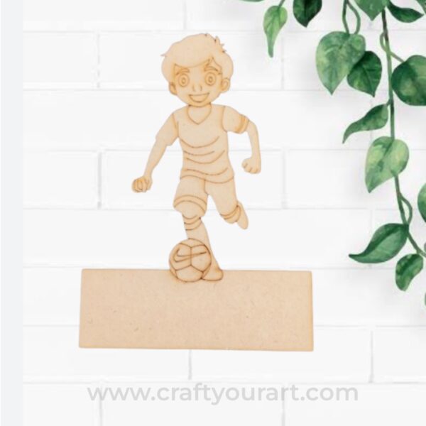 Basketball Boy Mini Pre Marked Nameboard MDF Design 1