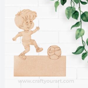 Basketball Boy Mini Pre Marked Nameboard MDF Design 2