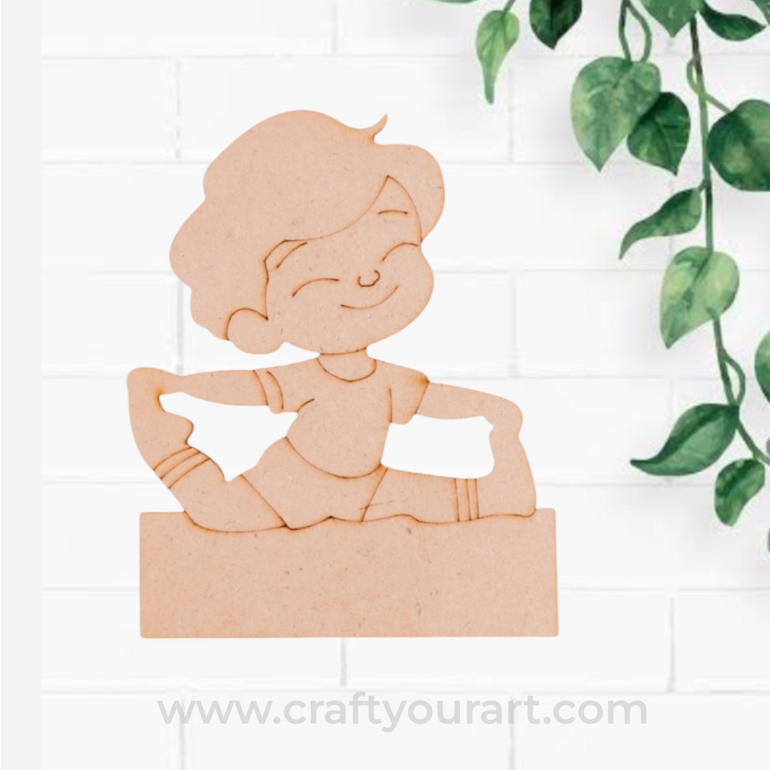 Yoga Boy Mini Pre Marked Nameboard MDF Design 5