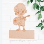 Guitar Boy Mini Pre Marked Nameboard MDF Design 1