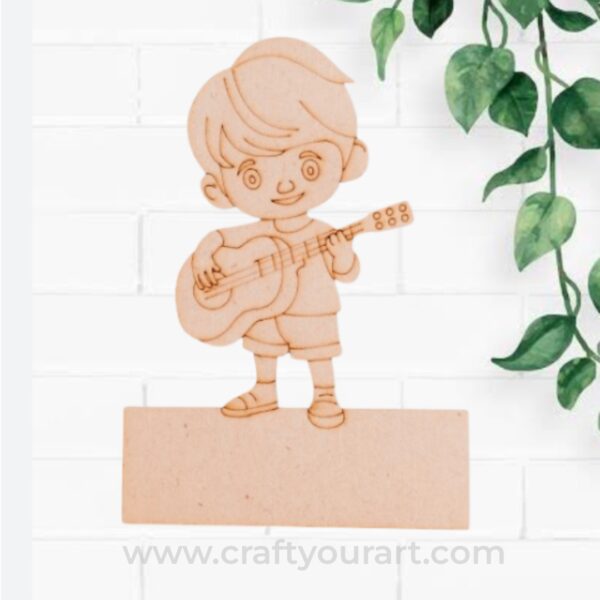 Guitar Boy Mini Pre Marked Nameboard MDF Design 1