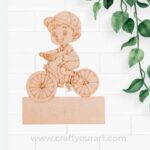 Cycle Boy Mini Pre Marked Nameboard MDF Design 1