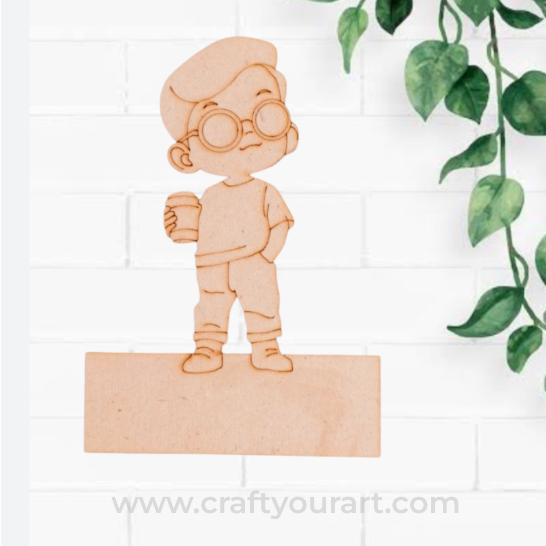 Alpha Boy Mini Pre Marked Nameboard MDF Design 1