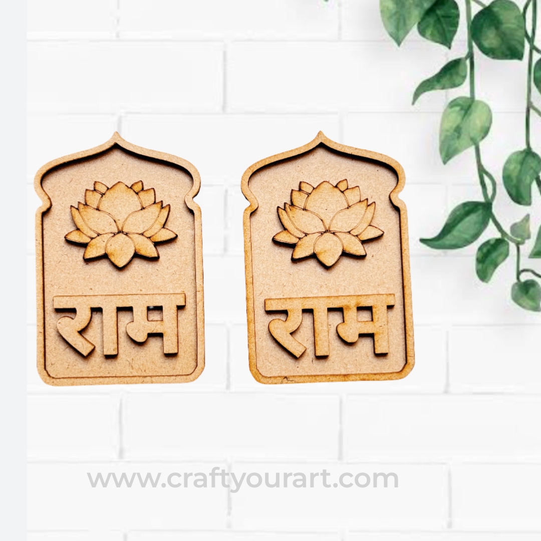 Lotus Jharokha Ram Ram MDF Design 1