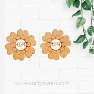 Flower Ram Ram Pre marked MDF Design 1