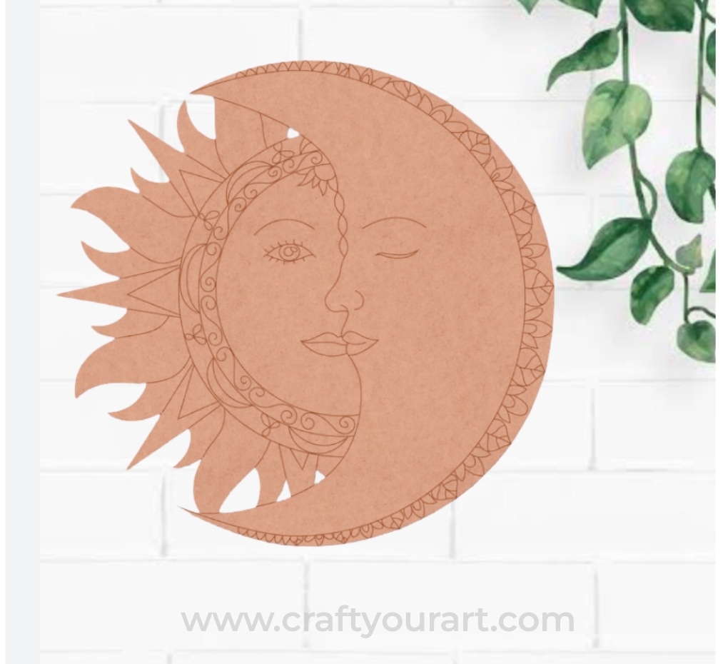 Sun And Moon Pre Marked MDF Design 1