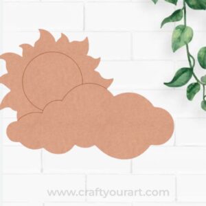 Sun And Cloud Pre Marked MDF Design 1