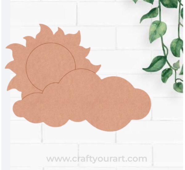 Sun And Cloud Pre Marked MDF Design 1