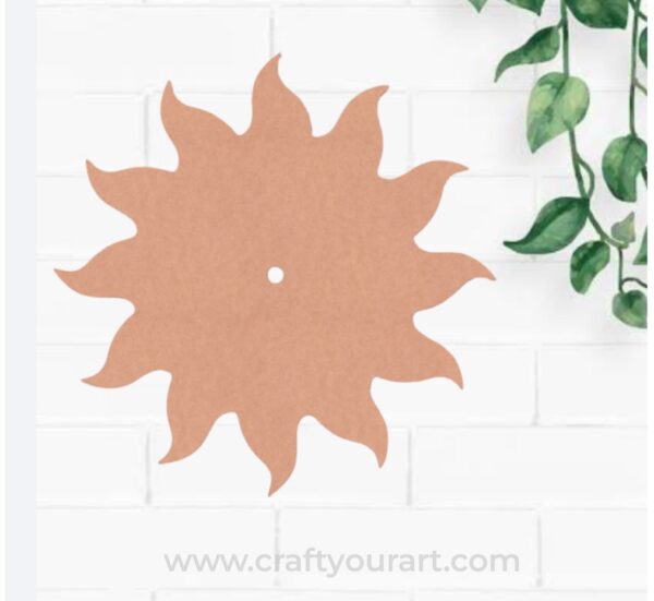 Sun Clock Base MDF Design 1
