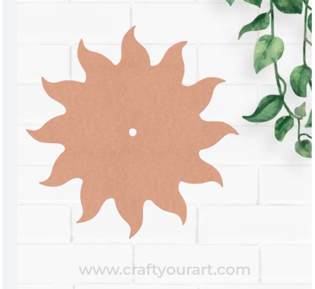 Sun Clock Base MDF Design 1