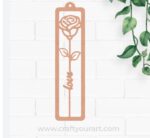 Love Bookmark MDF Design 4