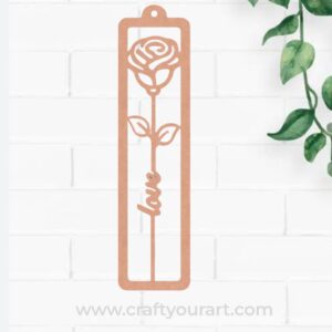 Love Bookmark MDF Design 4