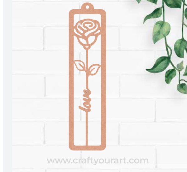 Love Bookmark MDF Design 4