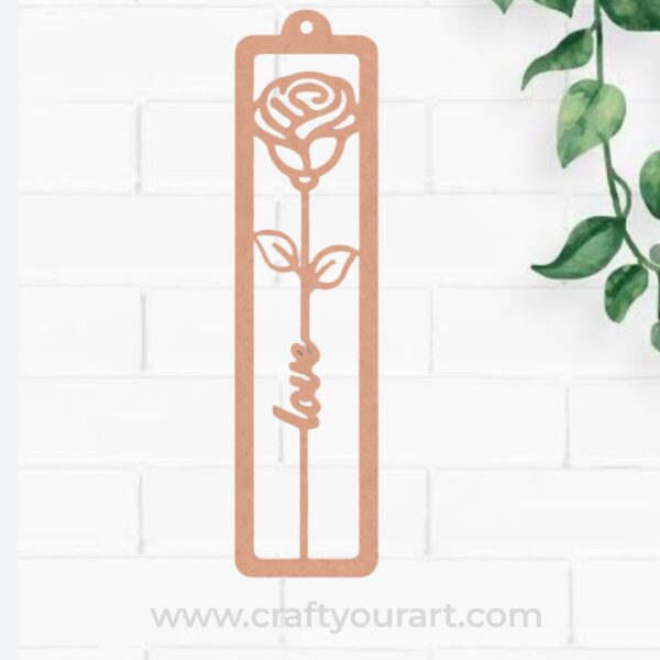 Love Bookmark MDF Design 4
