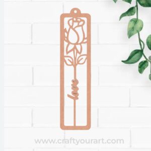 Love Bookmark MDF Design 3
