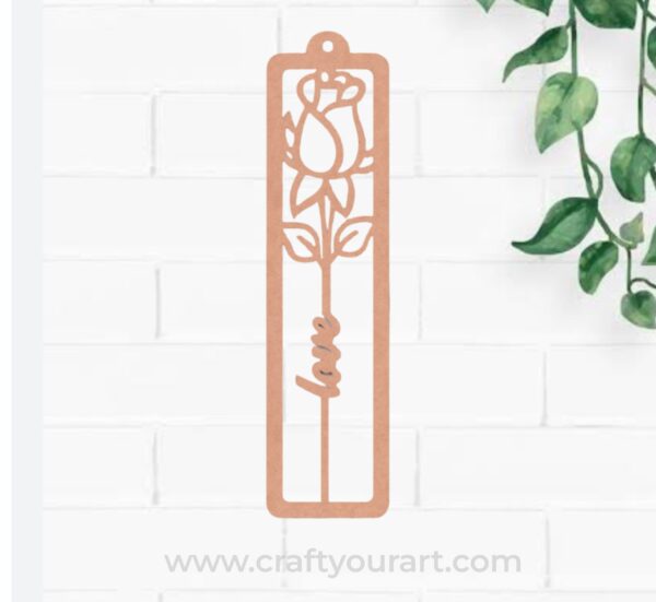 Love Bookmark MDF Design 3
