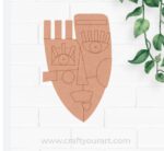 Abstract Human Face Pre Marked MDF Design 1