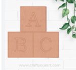ABC Blocks Pre Marked MDF Design 1