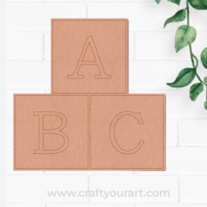 ABC Blocks Pre Marked MDF Design 1