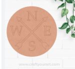 Compass Pre Marked Round MDF Design 1