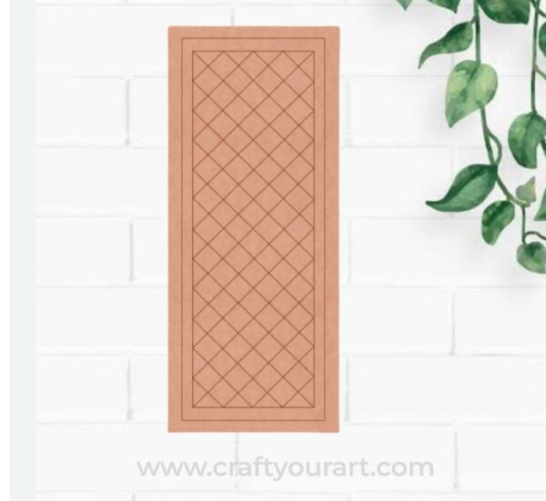 Lippan Rectangle Jali Pattern Pre Marked MDF Design 1