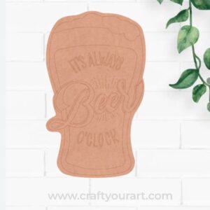 Beer Mug Text Pre Marked MDF Design 1