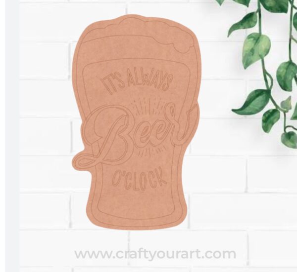Beer Mug Text Pre Marked MDF Design 1