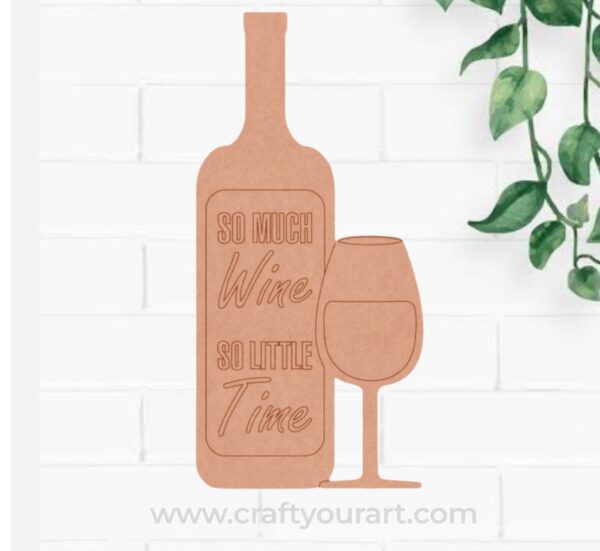 Wine Text Pre Marked Base MDF Design 1