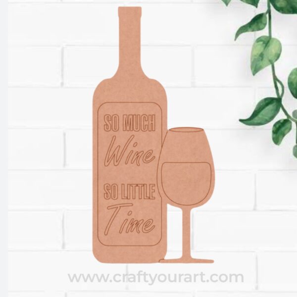 Wine Text Pre Marked Base MDF Design 1