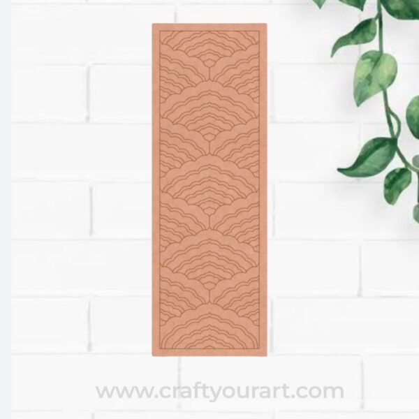 Leheriya Pattern Rectangle Pre Marked MDF Design 1