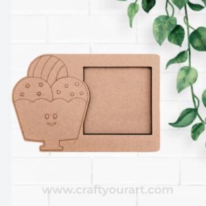 Ice Cream Three Layered Photo Frame MDF Design 1
