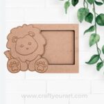 Lion Three Layered Photo Frame MDF Design 1
