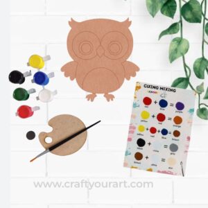 Owl Pre Marked MDF DIY Kit Design 1
