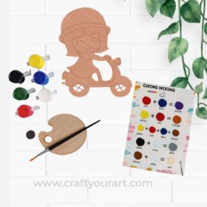 Girl Pre Marked MDF DIY Kit Design 1