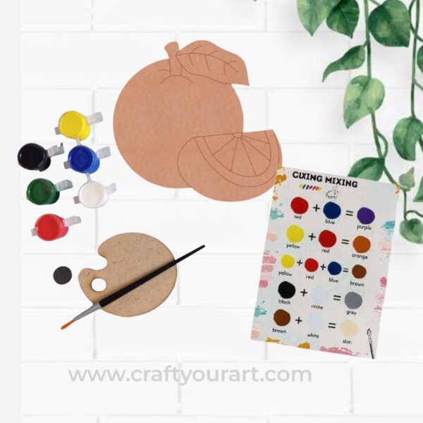 Orange Pre Marked MDF DIY Kit Design 1