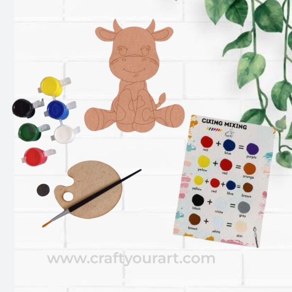 Cow Pre Marked MDF DIY Kit Design 1