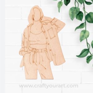 Old Skool Gorgeous Woman Pre Marked MDF Design 1