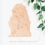 Smiling Desi Beauty Woman Pre Marked MDF Design 1