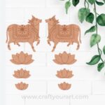 Pichwai Cow And Lotus Pre Marked MDF Design 3