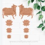 Pichwai Cow And Lotus Pre Marked MDF Design 8