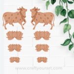 Pichwai Cow And Lotus Pre Marked MDF Design 10