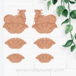 Pichwai Cow And Lotus Pre Marked MDF Design 19
